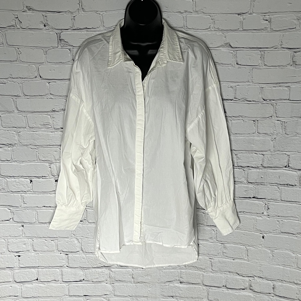Sunday in Brooklyn Oversized White Button Down Shirt